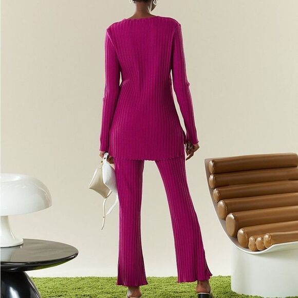 SSENSE Simon Miller Cyrene rib pants plum new no tags - Picture 1 of 14